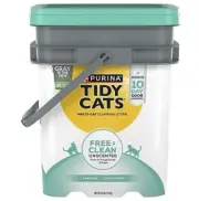 Tidy Cats 70230168580 Free & Clean Unscented Clumping 35 lbs. Multi Cat Litter