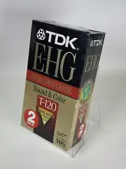 2 Pack TDK EXTRA HIGH GRADE SOUND AND COLOR T120 VHS TAPES VCR Recording [313-7]