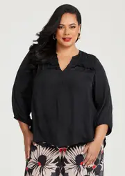 [TS] Taking Shape Luxe Florence Shirring Top Size 16 in - Plus Size Women's Clothing