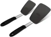 Unicook 2 Pack Flexible Silicone Spatula, Turner, 600F Heat Resistant, Ideal for