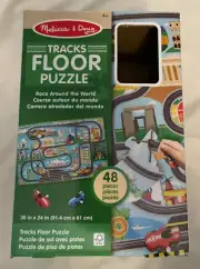 Melissa & Doug Floor Puzzle 48pcs-Race Around The World Track New/Open Box