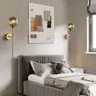 Bedroom Wall Light Home Indoor Wall Lamp Glass Wall Sconce Lobby Gold Lighting