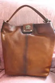 NWT Pratesi Firenze Italy Large Italian Leather Handbag And/or Tote ith Dust Bag
