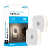 LED Motion Sensor Night Light Plug-in 25 ft. Motion Detection Range Compact U...