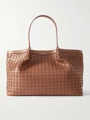 [Serapian] Serapian - Secret Large Woven Leather Tote - Tan - One size One size Brown