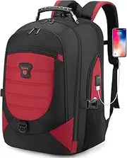 Tzowla Travel Laptop Backpack for Men&Women,17.3"Computer Water Resistant Anti Theft TSA Friendly Backpacks with Lock and USB Charging Port,College Business Work Hiking Bookbag Daypack