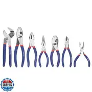 7-piece WORKPRO Pliers Set with Groove Joint, Long Nose, Slip Joint, Linesman