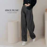 在飛比找蝦皮商城優惠-[明天出貨] Space Picnic｜前壓摺牛仔寬褲-4色