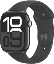 Apple Watch Series 10 GPS 46mm Jet Black Aluminium - Black Sport Band - M/L