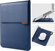 Nillkin Laptop Sleeve 15.6 inch,MacBook Air Sleeve Case with Laptop Stand and Mouse Pad,2 Stand Modes,Slim Protective Cover for MacBook Air M4,Air 15/Pro 16,HP/Dell/Asus 15-15.6 Inch Notebook,Blue