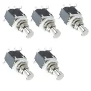 6Pin DPDT Momentary Stomp Foot Switch Pedal Guitar Push Button Metal True Byp...