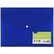 J.Burrows A4 Recycled Document Wallet 6 Pockets Bright Blue