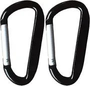 2 Pack Cute Carabiner Clip, 3" Aluminum Alloy Caribeener D Ring, Spring Snap Hook for Keychain Clip,Key Decoration Accessory