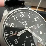 Seiko 5 Sports SRPG37K1 Automatic Watch Black Day Date Dial Nylon( BNS)