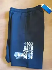 Adidas GN3877 Orginals Men's Sports Fleece Black Sweat Shorts Small New
