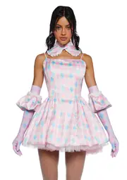 [Sugar Thrillz] Harlequin Fantasy 3-Piece Dress Set