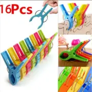 Sunbed Beach Towel Clips X16 Large Clamps Pegs Heavy Laundry Clothes