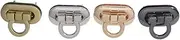 SEWACC 4pcs Metal Locks Die Cast Twist Lock Mortise for Handbags Travel Security Cable Bag