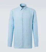 [Brioni] Brioni Linen shirt UK 16 blue