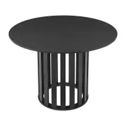 Ximena Round Wooden Kitchen Dining Table 110cm Black