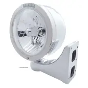 Bullet Half-Moon Peterbilt Style Headlight with Turning Signal - Clear Lens