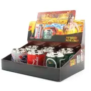 6 Metal Beer, Pop Can Style. 4 Layer Manual Twist Herb, spice, Tobacco Grinder.