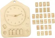 Kisangel 1Set Educational Wooden Clock Puzzle Learning for Cognitive Development Fine Motor Skills Numbers Colors Shapes and Concepts Fun and Safe