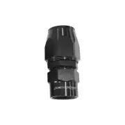 Aeroflow Straight Kryptalon One Piece Full Flow Swivel Hose End Black -12 AN