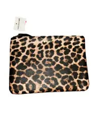 Betsey Johnson Leopard Print Fone a Friend Wristlet Bag Womens Accessories