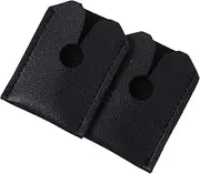 ERINGOGO 2Pcs Scratch Razor Sleeve Soft Leather Cover for Manual Shaver Heads Versatile Razor Storage Case for Safe Shaving Compatible with Various Razor Models