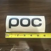 POC Sports STICKER Decal DIE CUT NEW Snowboard Ski Helmet Goggles Black Aprx 6”
