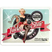 Nostalgic Art 15x20cm Small Wall Hanging Metal Sign Lucky Star Home/Cafe Decor