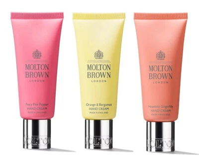 Molton Brown Hand Cream Gift Set 3x40ml Luxury replenishing moisturiser Trio NEW