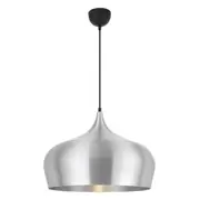 Polk-45 1 Light Pendant Aluminium Brushed, Black POLK PE45-ALB