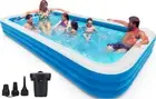 130" X 72" X 22" Oversized Thickened Blow-Up Pool for Kids, Adults, Swimming Poo