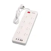 Click 8 Outlet Power Board With USB Charger