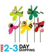 Kinetic 5-Pack Garden Wind Spinners - Colorful Pinwheels for Whimsical Spaces