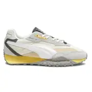 Puma Blktop Rider Prm Lace Up Mens Grey, Off White, Yellow Sneakers Casual Shoe