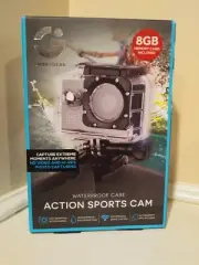NIB Smart Gear Action Sports Cam W/Waterproof Case 8GM Mem Card