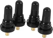 Anneome 4pcs Motorcycle Valve Cars Car Tire Valve Stems Tire Service Tools Black Aluminum
