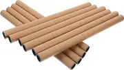 HOUDERCO 10pcs Paper Mailing Tubes Kraft Storage for Posters Artwork Documents for Shipping DIY Craft Projects