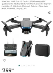 Drone with 1080P Dual HD Camera - 2024 Upgradded RC Quadcopter for Adults and...