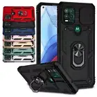 For Motorola Moto G Stylus 5G 2021 Hybrid Kickstand Case Slide Camera Cover