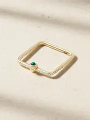 [Yvonne Léon] Yvonne Léon - Mini Gousset 9-karat Gold, Diamond And Malachite Ring - 5 1/2 5 1/2 Gold
