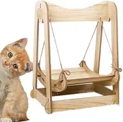 Arrovarp Cat Hammock Bed Wood | Kitten Hangings Bed,Small Animal Hangings Cat Hammock Bed Cat Swing Bed Space Saving for Sleeping Playing Climbing