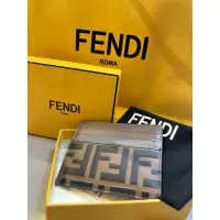 在飛比找蝦皮購物優惠-FENDI 芬迪 全新未使用 經典花紋卡夾