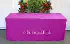Trestle Table cover tablecloth Fitted Pink fit 6 foot Table folding table fair