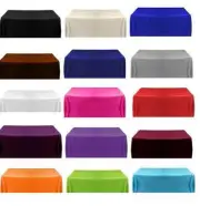 10 Rectangle 90"×132" Polyester 6ft Tablecloths 20 Colors 100% Heavy Made in USA