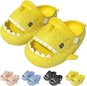 [Jfxgjuv] Angler Fish Slides Glow in the Dark Kids Shark Slides Glow in the Dark Luminous Shark Slippers Cloud Shark Slides with Strap Spooky Shark Slides