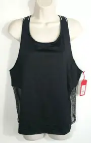 Hunter for Target Women Size 1X Black Athletic Tank Top Criss Cross Back Mesh
